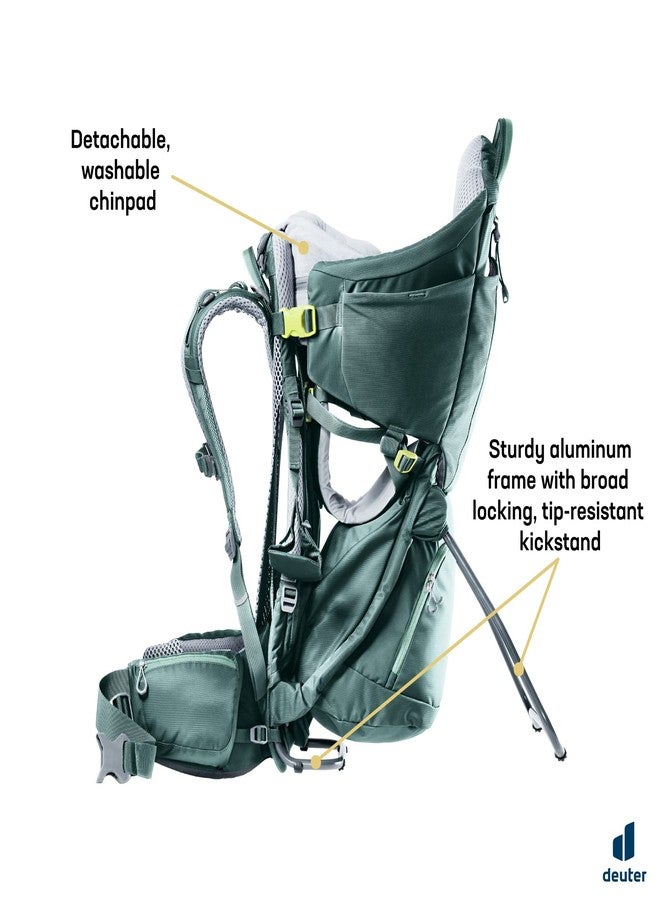 Deuter Kid Comfort Child Carrier and Backpack for Travel & Hiking with Toddlers - Forest - Image 5