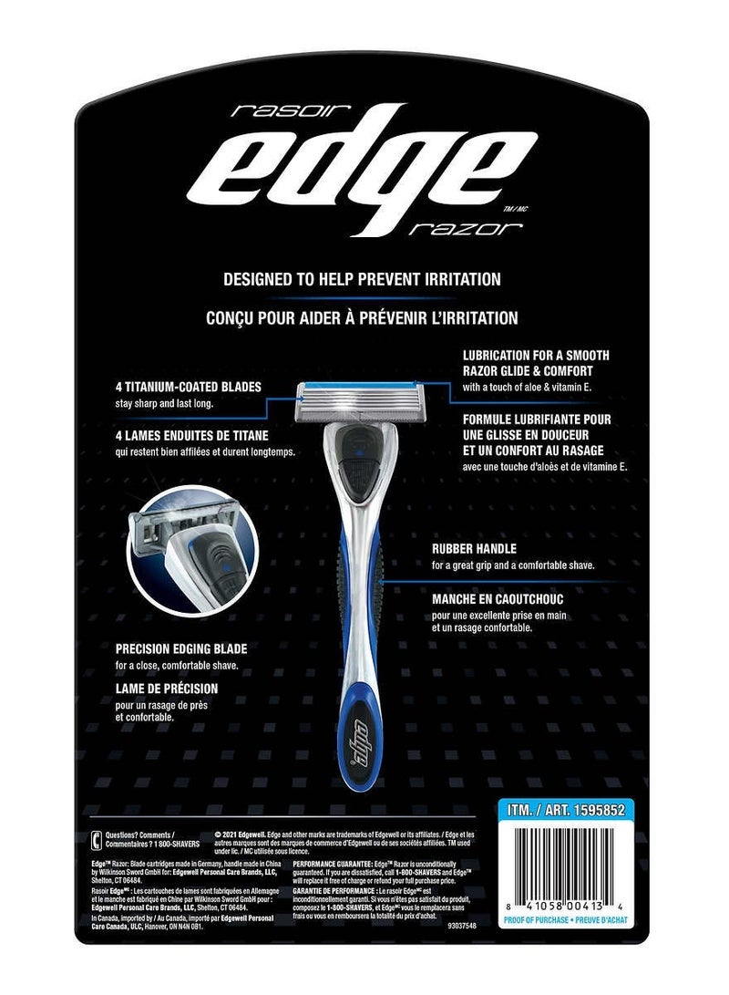إيدج ماكينة حلاقة طويلة الأمد مع 21 شفرة لإعادة الملء - Image 2