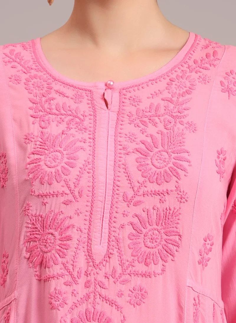 Alaya Hand Embroidered Chikankari Modal Ombre Jalabiya-AL4018