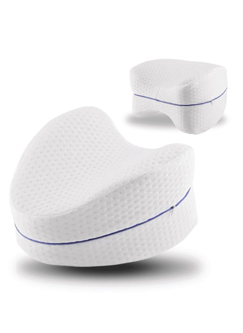 Toshonics Ergonomic Leg Pillow for Side Sleepers Orthopedic Memory Foam Knee and Leg Support Pillow for Back Hip Knee and Sciatica Pain Relief Ventilated Design for Cooler Sleep Ideal for Pregnancy Post-Surgery and Arthritis Comfort  - Image 1