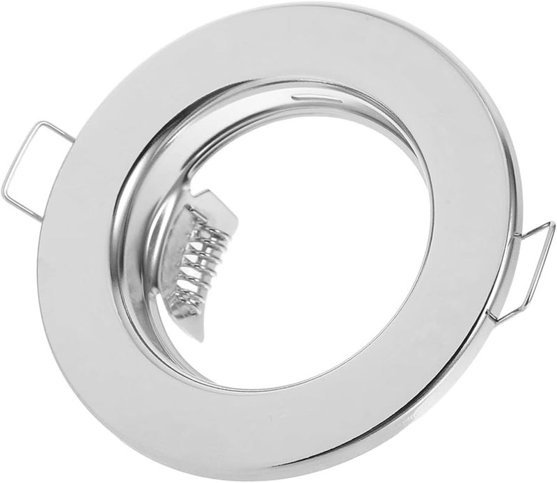 Silver Iron Trim Light Housing For Recessed Spotlights Easy Installation Versatile - Image 1