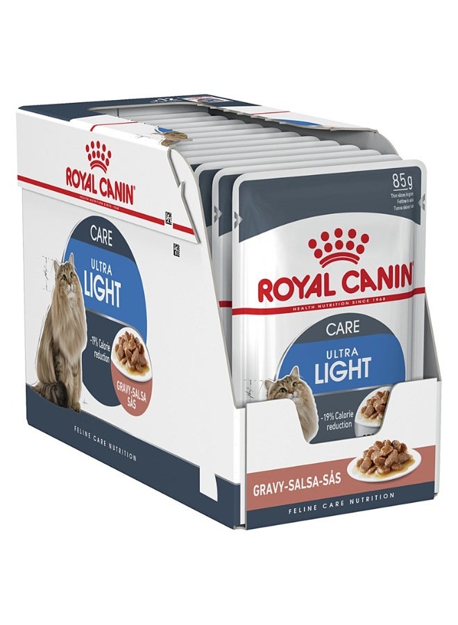 Royal Canin Light Weight Care Wet Cat Food Pouch 12x85g – Weight Management Formula for Adult Cats