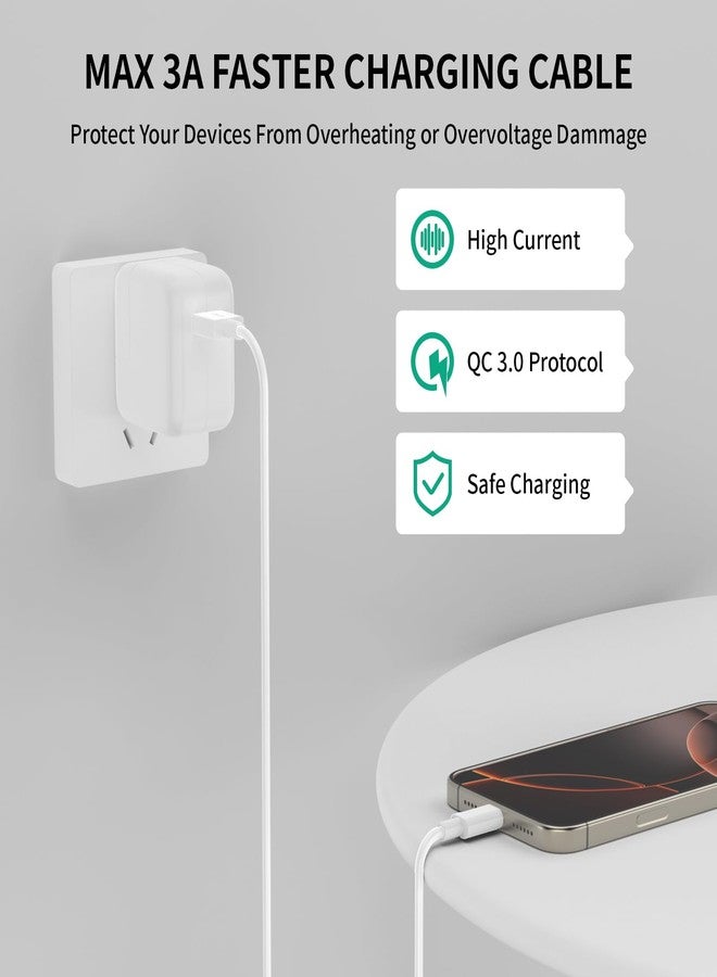 esbeecables 2 Pack Carplay Cable for iPhone 16/15 - Apple MFi Certified, 10ft USB A to USB C Fast Car Charging Cable Compatible with iPhone 16/16 Plus/16 Pro/16 Pro Max/15/15Pro/15 Pro Max & iPad Pro 12.9 - Image 2