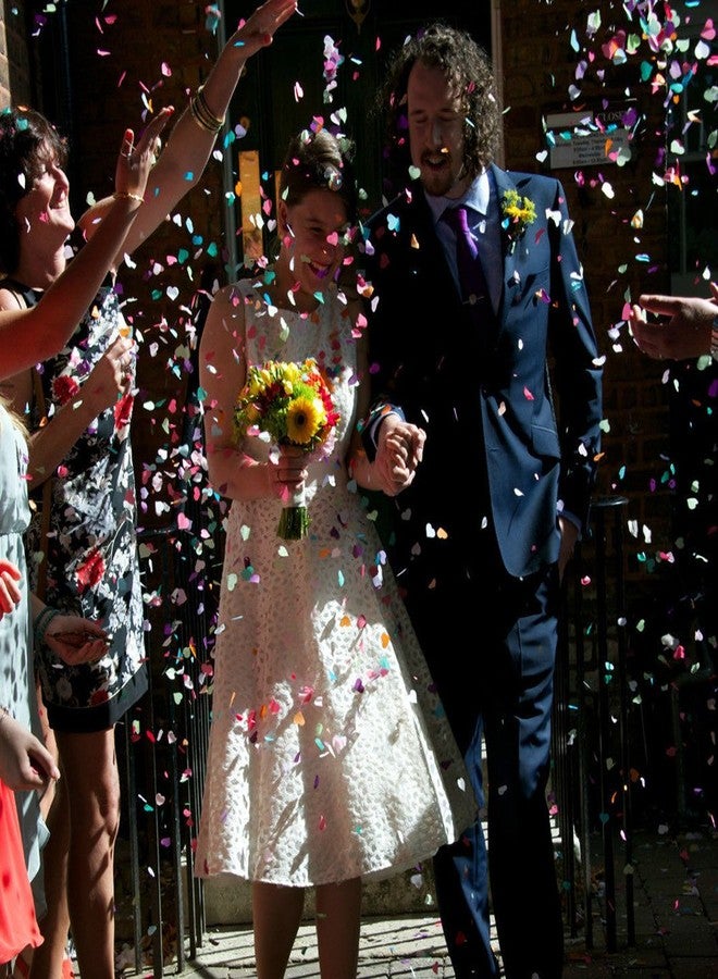 DECORA 1 Inch Multicolor Hearts Paper Confetti for Wedding St. Valentine's Day Decorations - Image 3