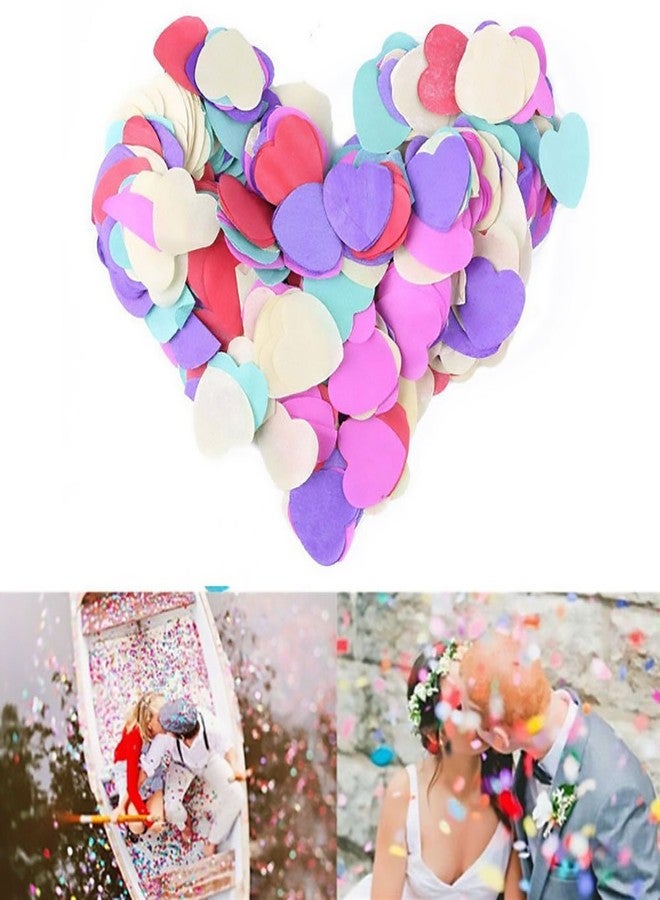 DECORA 1 Inch Multicolor Hearts Paper Confetti for Wedding St. Valentine's Day Decorations - Image 4