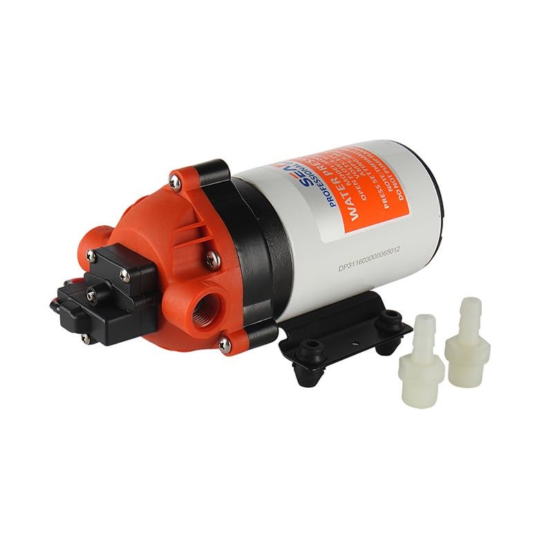 SEAFLO مضخة ضغط الماء SEAFLO 12V من سلسلة 31 - 1.8 جالون في الدقيقة، 80 PSI، ذاتية التحضير، مفتاح ضغط قابل للتعديل، للاستخدام في المركبات الترفيهية، القوارب، البحرية، والخارجية - Image 2