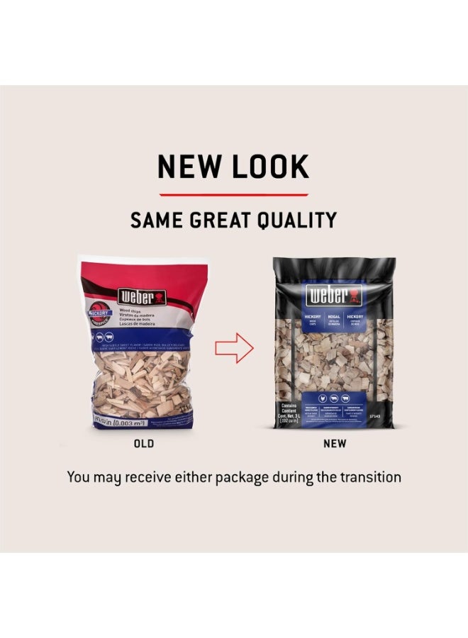 Weber Hickory Wood Chips for BBQ Smoking – Premium Natural Smoking Chips for Grill & Smoker, Rich Sweet Flavour for Meat, Chicken & Fish, Outdoor Barbecue Wood Chips - Image 2