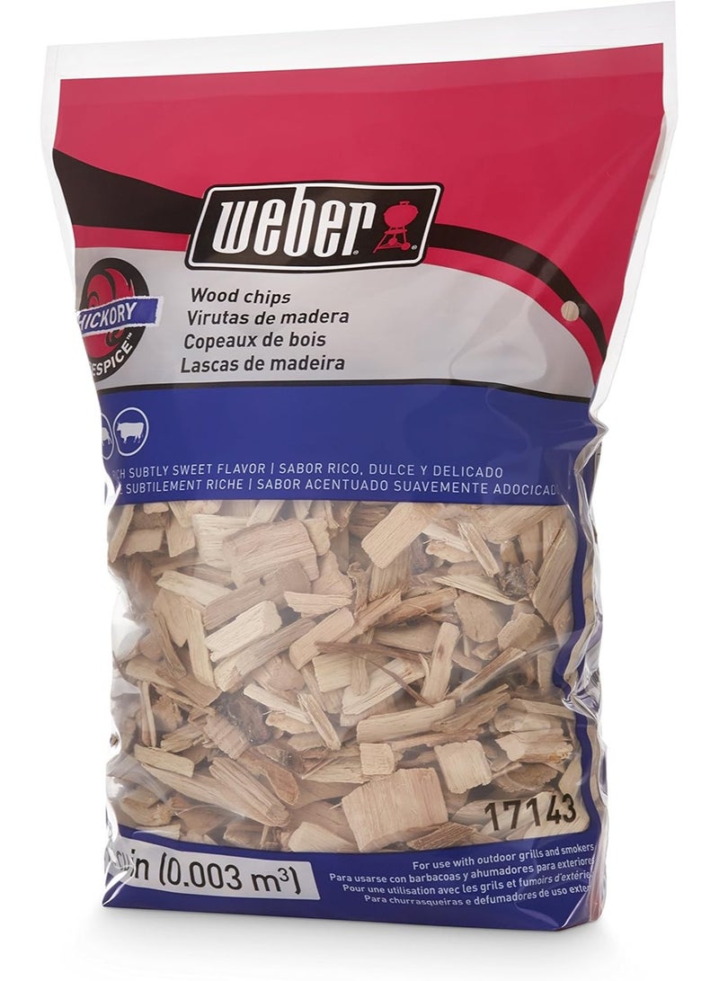 Weber Hickory Wood Chips for BBQ Smoking – Premium Natural Smoking Chips for Grill & Smoker, Rich Sweet Flavour for Meat, Chicken & Fish, Outdoor Barbecue Wood Chips - Image 3