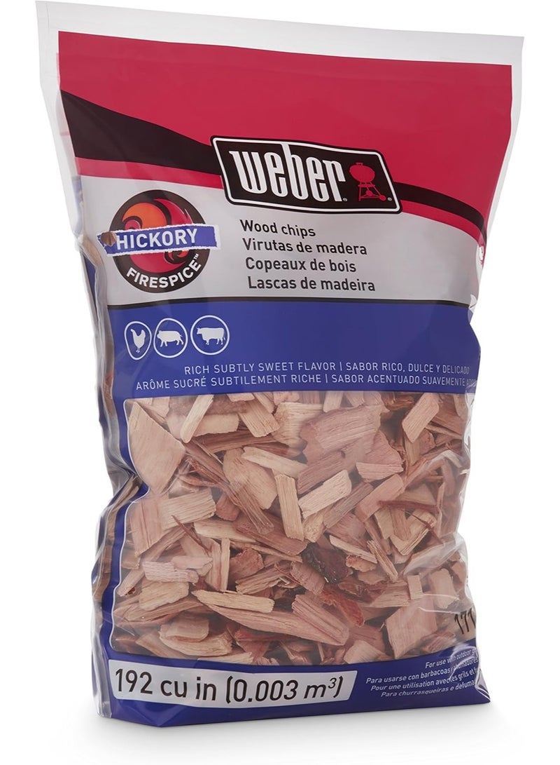 Weber Hickory Wood Chips for BBQ Smoking – Premium Natural Smoking Chips for Grill & Smoker, Rich Sweet Flavour for Meat, Chicken & Fish, Outdoor Barbecue Wood Chips - Image 4