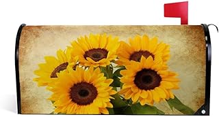 My Little Nest My Little Nest Blooming of Sunflowers Magnetic Mailbox Cover Welcome Home Decor for Standard Size 20.7"x 18.05" Post  - Image 1