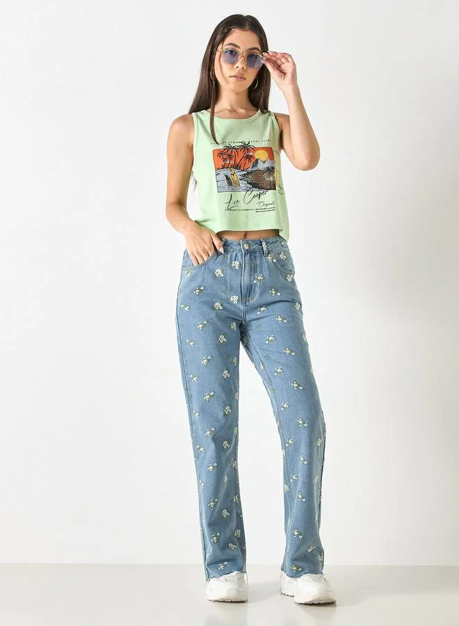 لي كوبر تيشيرت بلا أكمام بطبعات جرافيك من لي كوبر