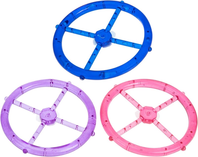 comfrt 3Pcs DIY Wind Chime Kit Top Ring Wind Chime Line Wind Chime Supplies Plastic Top Circles Frames of Suncatcher for Outdoor Home Garden Patio Decoration - Image 1