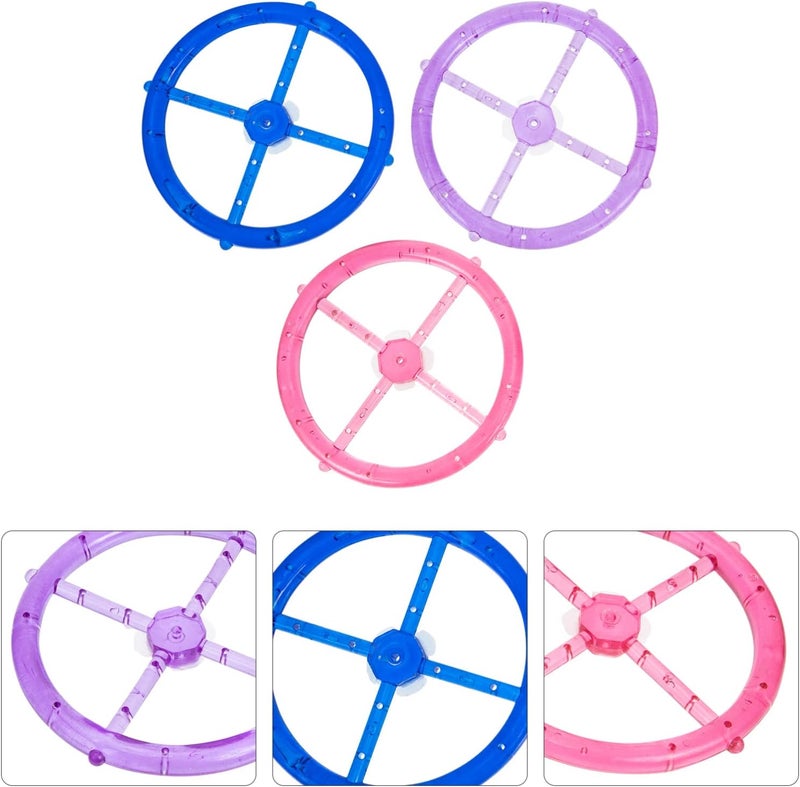 comfrt 3Pcs DIY Wind Chime Kit Top Ring Wind Chime Line Wind Chime Supplies Plastic Top Circles Frames of Suncatcher for Outdoor Home Garden Patio Decoration - Image 3