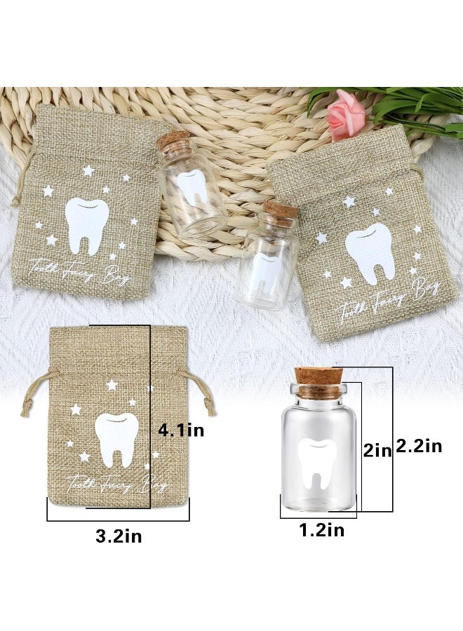 free-space Tooth Fairy Bag with 2 Small Glass Tooth Fairy Bottles - Image 2