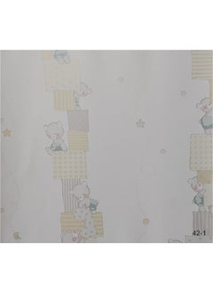 Süper Dekor Super Decor Halley Kids 42-1 Lovely Bears and Color Blocks Patterned Wallpaper 