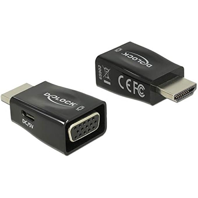 HDMI A MALE TO VGA FEMALE ADAPTER CONVERTS DIGITAL TO ANALOG SIGNALS IDEAL FOR CONNECTING VIDEO DEVICES