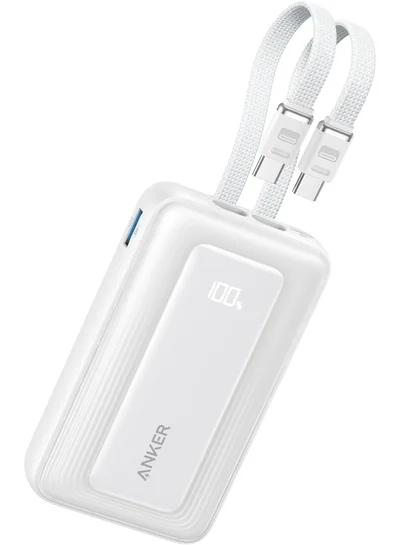 صفقة أنكر زولو باور بانك 10000 مللي أمبير مع كابلات USB-C مزدوجة مدمجة، شاحن محمول بشحن سريع 35 واط للآيفون، سامسونج، جوجل بيكسل على Noon EG