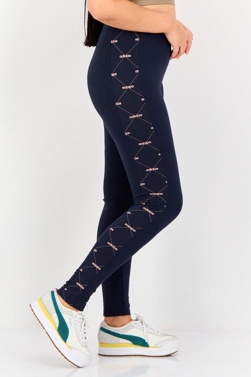 Adidas سراويل ليغينغز رياضية للنساء، بحرية - Image 2