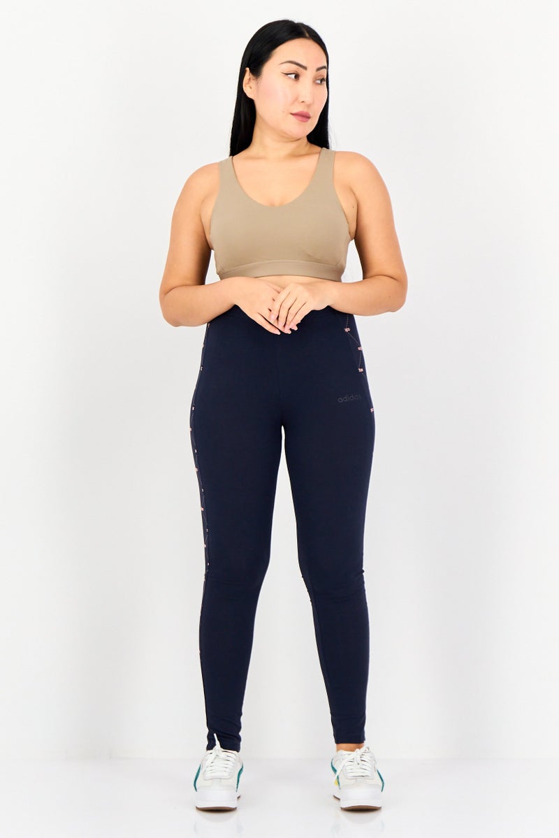Adidas سراويل ليغينغز رياضية للنساء، بحرية - Image 4