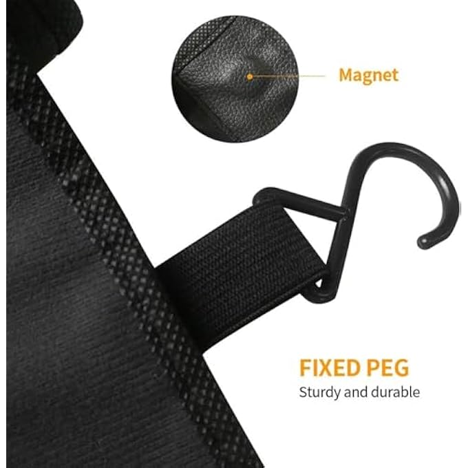 ريحني أغطية الرفارف بثلاث قطع للميكانيكيين من جلد الميكروفايبر وحصائر واقية الرفارف للسيارات للميكانيكيين المزودين بخطاطيف، وغناطيسات قوية للخياطة لشاحنات السيدان، وسيارات SUV ستيشن واجن - Image 4