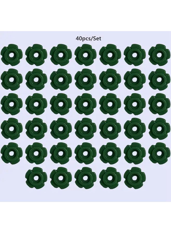 Green Mini Building Blocks 40pcs DIY Flower Farm Garden Scene Christmas Gift - Image 1