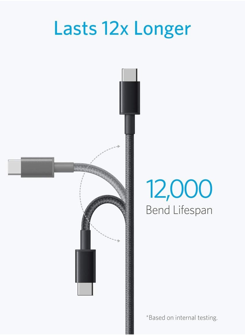 Generic - USB C Cable, [2 Pack, 1 Meter] USB A to USB C Charger Cable, Premium Nylon Fast Charging Cable for Sony Hand Charger 5, Xbox One, Samsung Galaxy S10 S10+/Note 9, LG V30 and More (USB 2.0, Black) 2 pcs - Image 1