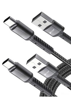 USB C cable 2 pieces - black