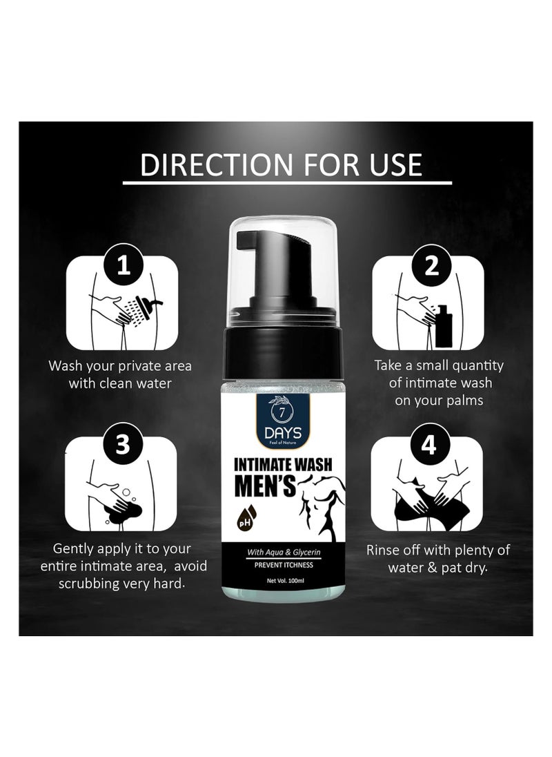 7 سفن دايز - Intimate Wash Expert، 100 مل، غسول صحي للرجال، غسول الأعضاء التناسلية، التهيج والجفاف، مناسب لجميع أنواع البشرة - Image 1