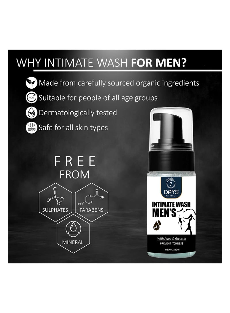 7 Days 7DAYSNATURAL Wash Expert for Men – pH Balanced Wash for Genital Area | Soothes Irritation & Dryness | Gentle Cleanser for All Skin Types(100 Ml) - Image 1