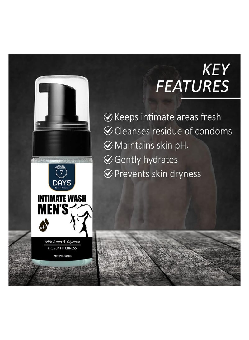 7 Days 7DAYSNATURAL Wash Expert for Men – pH Balanced Wash for Genital Area | Soothes Irritation & Dryness | Gentle Cleanser for All Skin Types(100 Ml) - Image 2