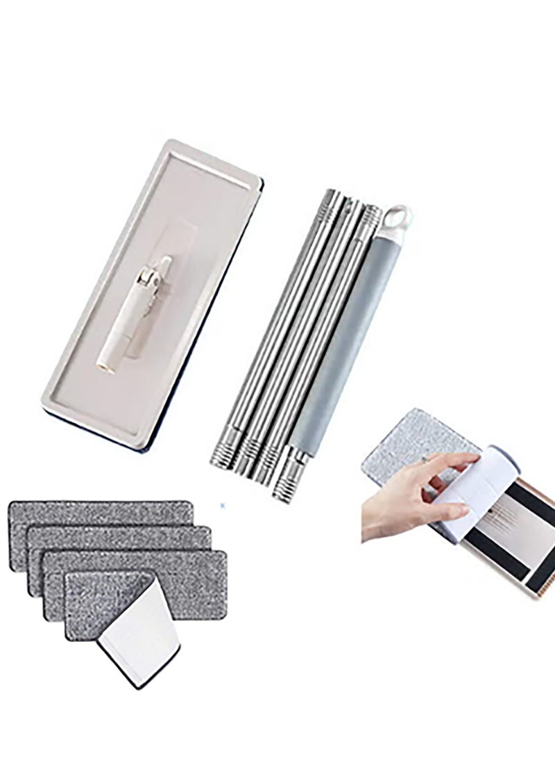 Dreamons Link Cleaning Mop Rack and 4pcs Rags for Replacement Grey/Silver 40.2 x 22.4 x 18.4cm - Image 1