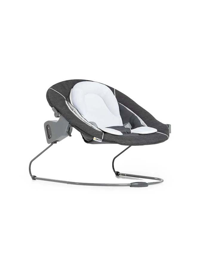 Hauck Alpha+ 2 in 1 Deluxe Bouncer and Baby Rocker, Melange Grey - from Birth, Newborn Set, Compatible with Alpha Highchair, Click On - Image 5