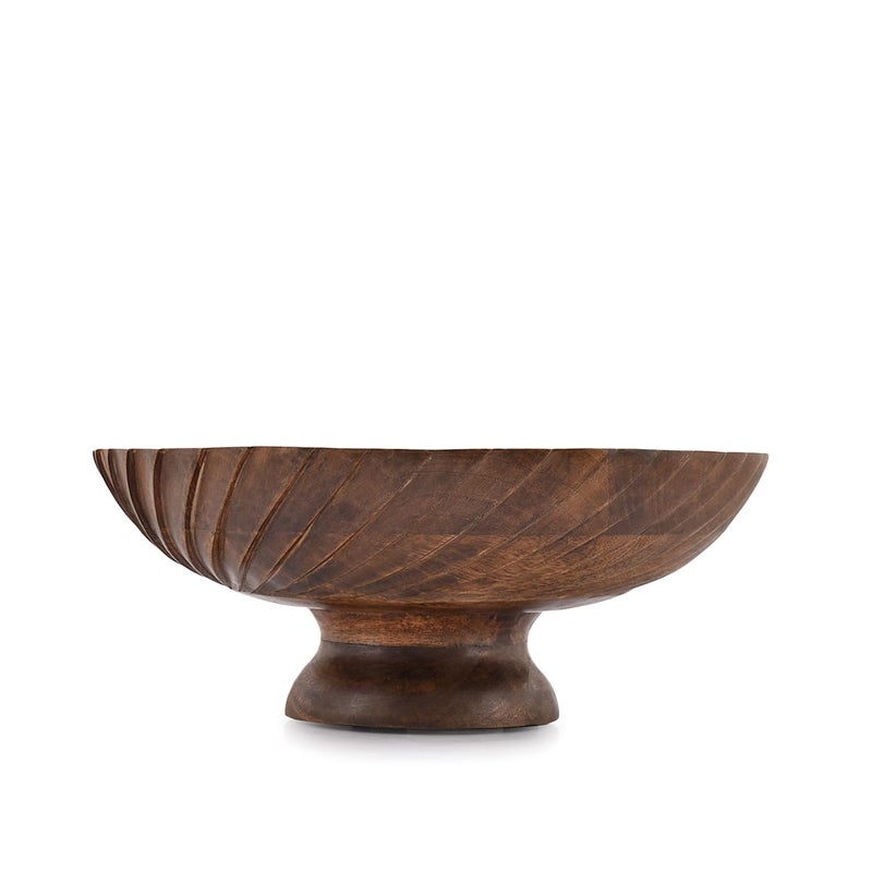 Mahasu Fruit Bowl Wooden Fruit Bowl for Kitchen Counter for Home Decor or Decorative Fruit Bowl for Table (12" X 12'" X 4.75") - Image 1