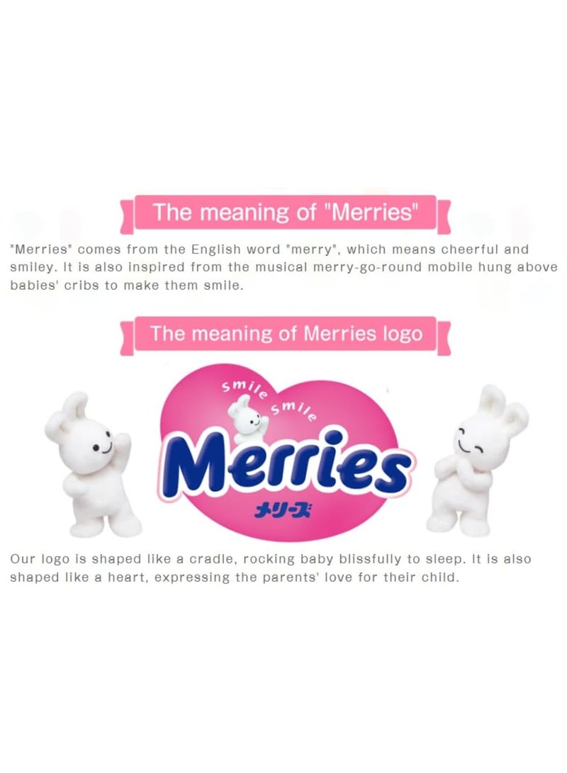 Merries Japanese Merries Diapers Pants  Smooth Air-Through - Comfortable Fit - Prevents Leakage from The Sides  ,M 58 pcs, 6-11KG - Image 4