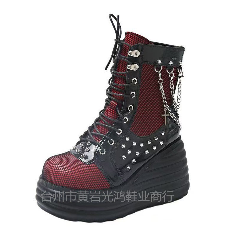 and foreign trade plus size women''s shoes 2025 autumn and winter martin boots lace-up muffin thick-soled short boots round head fashion women''s boots - Image 1