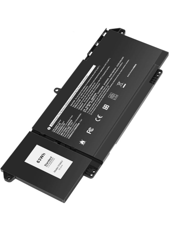 ماكس باور بطارية كمبيوتر محمول 15.2 فولت/63 واط ساعة 7FMXV لأجهزة Dell Latitude 5320 و Latitude 7320 و Latitude 7420 و Latitude 7520 7FMXV 0TN2GY TN2GY 9JM71 4M1JN 1PP63 HDGJ8 MHR4G 727CG 0727CG CN-0TN2GY CN-0727CG - Image 1