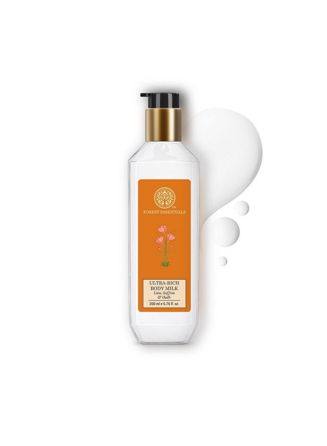 فورست اسينشالز حليب الجسم فائق الثراء، عود الليمون والزعفران | غسول الجسم المرطب الأيورفيدا للترطيب | مرطب طبيعي للجسم - Image 2