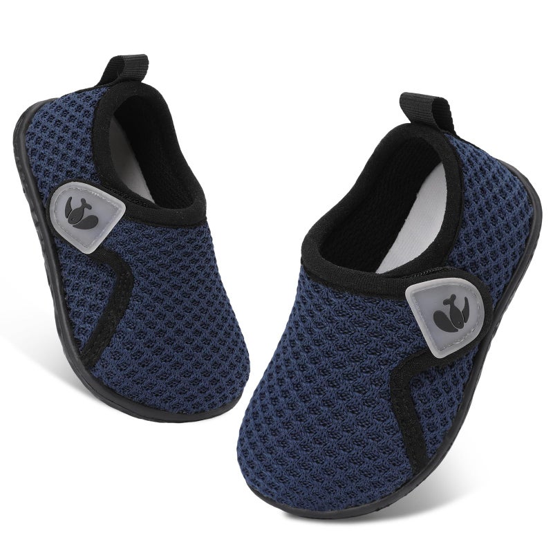 FEETCITY Toddler Shoes Baby Sneakers Boys Girls First Walking Shoes Newborn Crib Shoe Dark Blue - Image 1