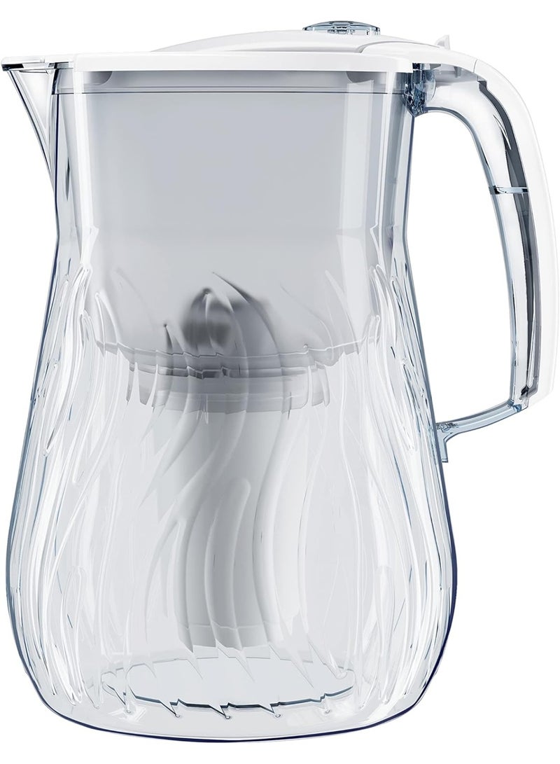 Aquaphor AQUAPHOR Orleans Water Filter Jug 4.2L White | Reduces Chlorine, Limescale & Impurities | Includes 1x A5 Mg Cartridge (350L) | Enriched with Magnesium | Premium Glass-Effect Design  - Image 3