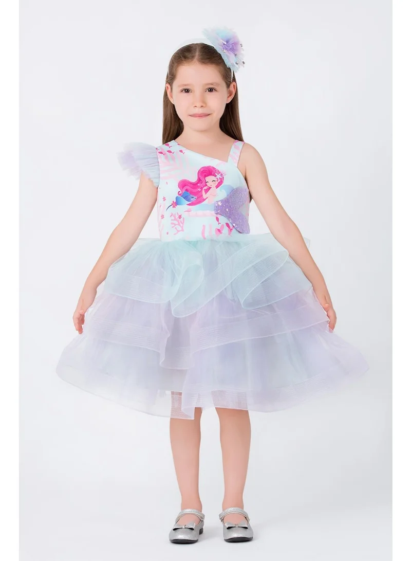 VIA BAMBINO Lovely Girls Mermaid Dress White