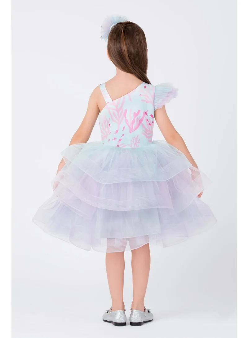 VIA BAMBINO Lovely Girls Mermaid Dress White