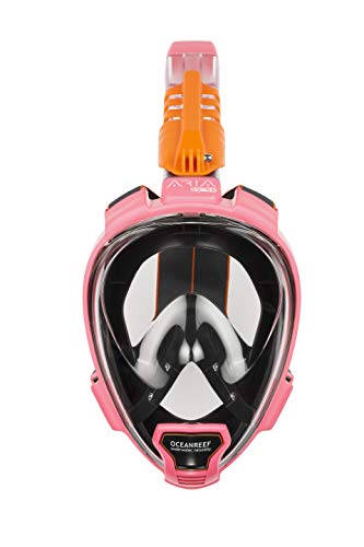 OCEANREEF OCEAN REEF - Aria QR + Quick Release Snorkeling Mask - Full Face Snorkeling Mask - 180 Degree Underwater Vision - 5 Colors and 3 Sizes - Pink Color - Size M/L - Image 2
