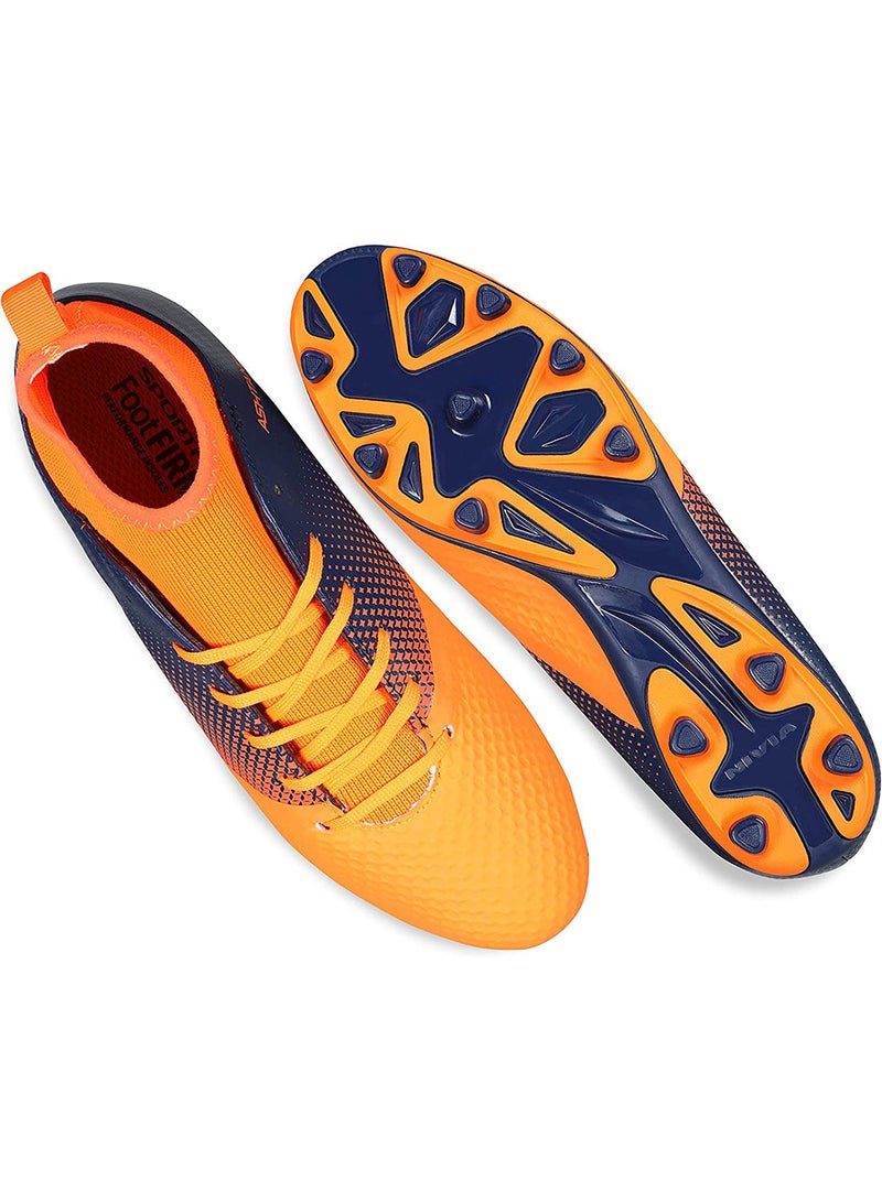 Ashtang Football Stud for Kids | 8UK / 9US / 42EU | TPU Sole with PU Synthetic Leather | A Moulded Removable EVA | Pre-Molded TPU Light Weight Insole | Ideal for Hard