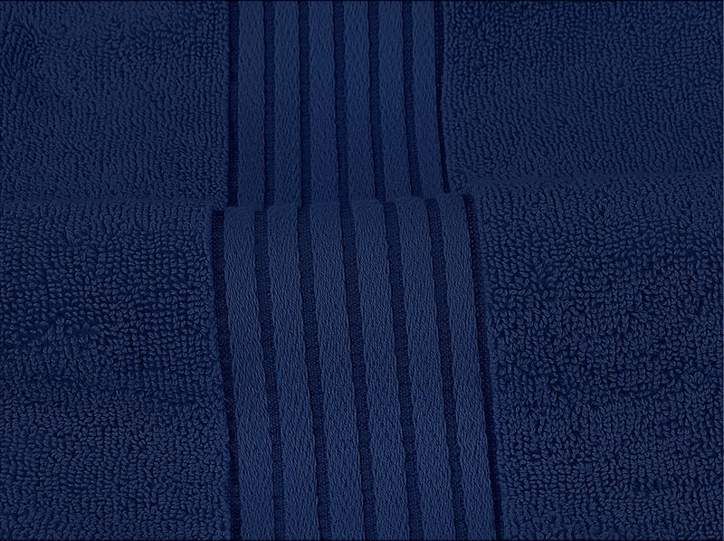 Utopia Towels 8 Piece Premium Towel Set, 2 Bath, 2 Hand, and 4 Washcloths, 100% Ring Spun Cotton, Highly Absorbent Towels for Bathroom, Sports, and Hotel, Navy - Image 3