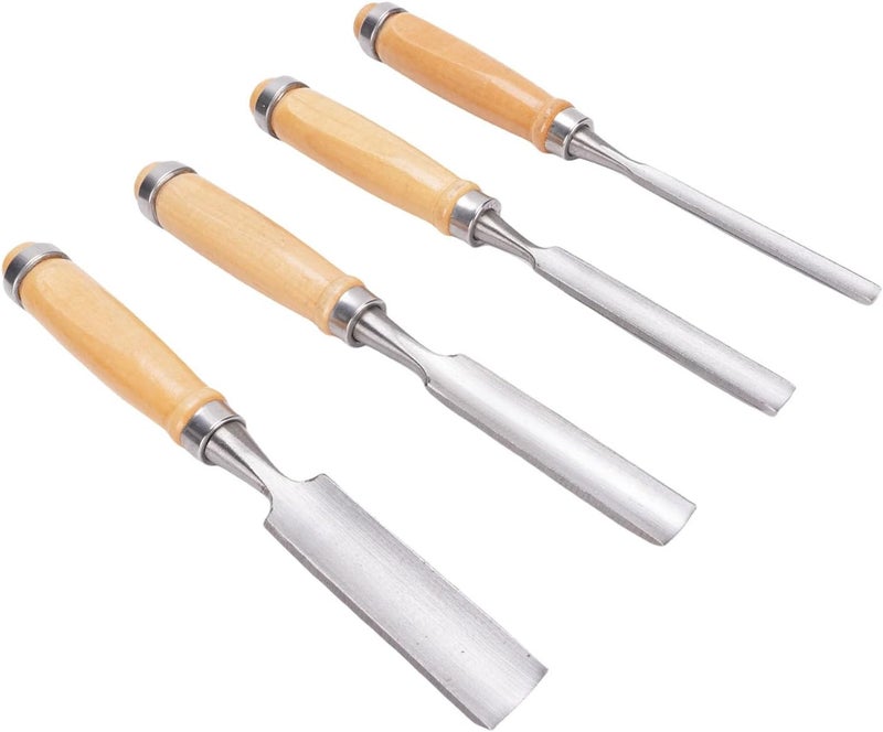 Generic Steel Wood Carving Chisel Set, Professional Half Round Chisels with Wooden Handle for Carpenter Wood Hand Tool Repairing, Shoveling - Image 3