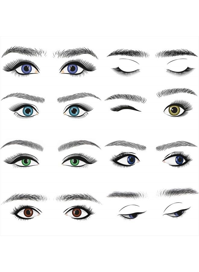 Blulu 18 Sheets 180 Pairs Eyebrow Tattoo Stickers 4D Hair Like Authentic Brow Tattoo Waterproof Eyebrow Transfers Stickers Peel off Eyebrow Grooming Shaping Makeup Sticker for Women Girls (Black) - Image 4