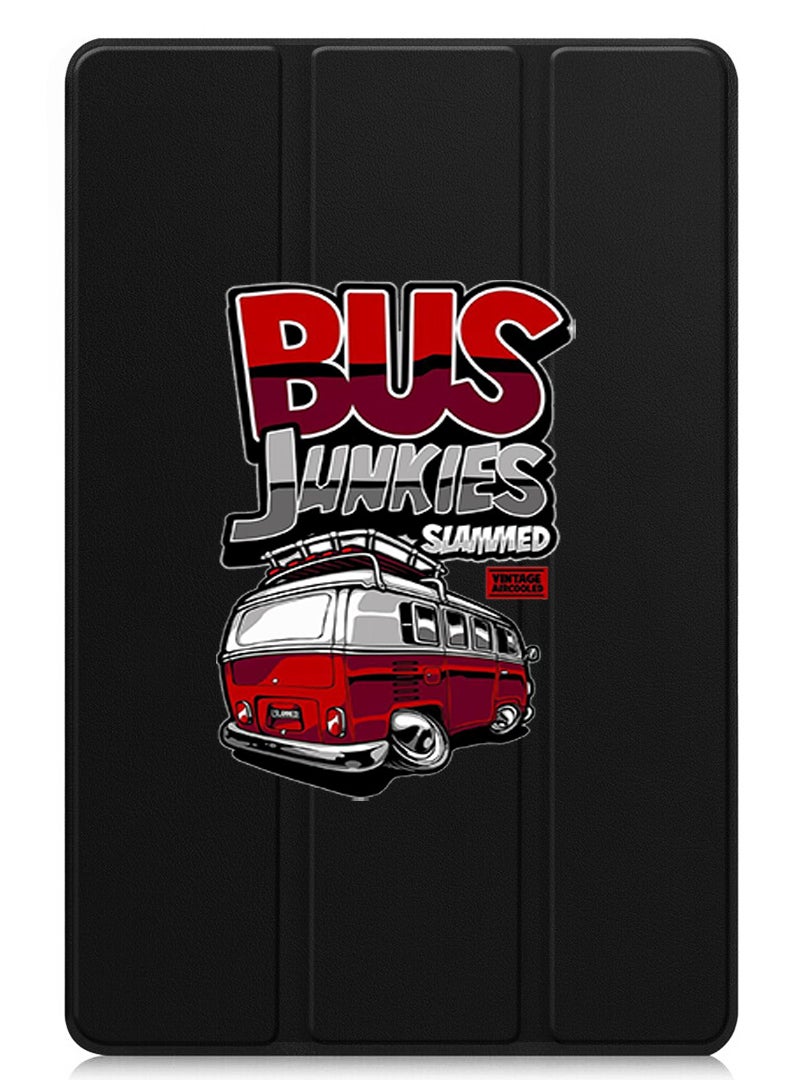 Theodor Protective Flip Case For Lenovo Tab M11 (2024) With Trifold Stand Auto Wake Sleep Shockproof Cover Bus junkies slammed - Image 1