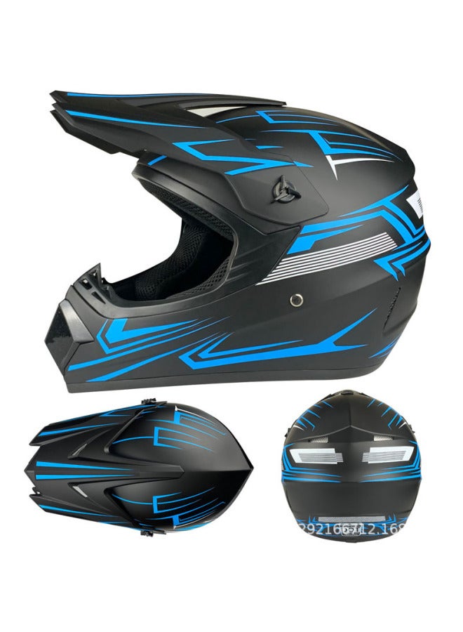 Yazan Phantom ABS Motorcycle Off-Road Half Helmet, Four Seasons, Small, with Goggles, Mask & Gloves