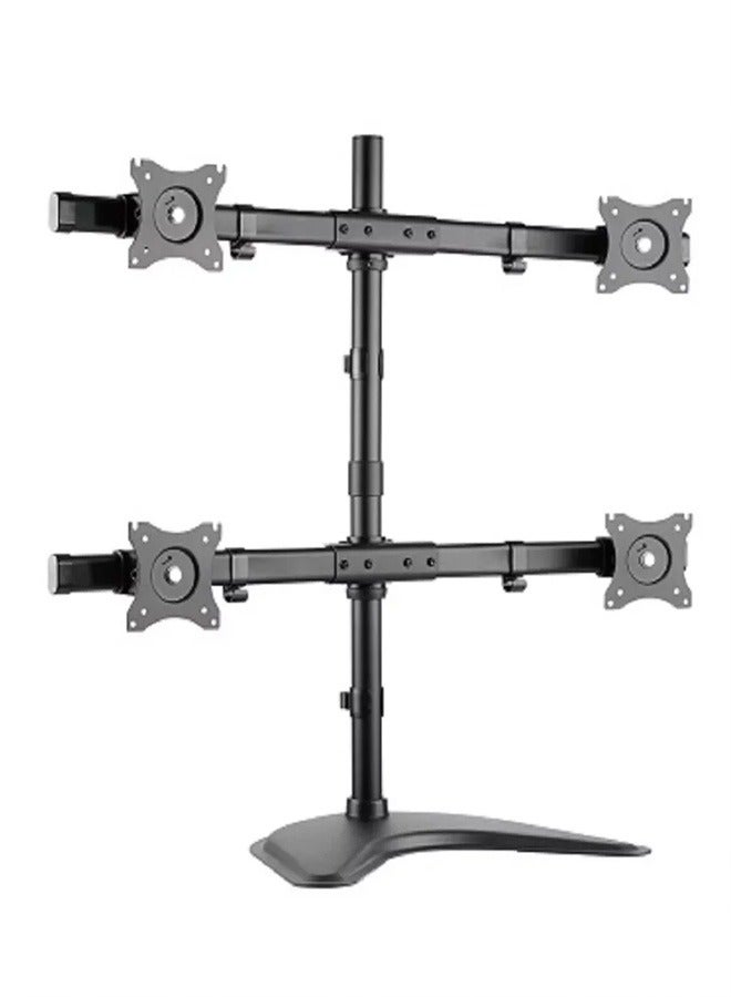 Skill Tech SH T048 Quad Screens Articulating Monitor Stand For Most 13"-27" Screens, VESA 100x100, Max Load Capacity 8 Kg - Image 1