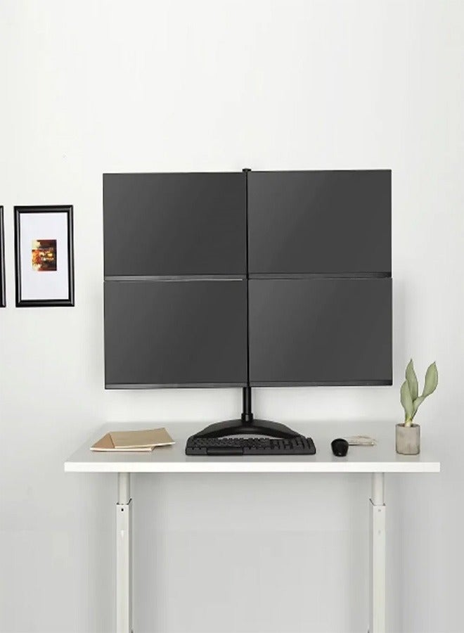 Skill Tech SH T048 Quad Screens Articulating Monitor Stand For Most 13"-27" Screens, VESA 100x100, Max Load Capacity 8 Kg - Image 3